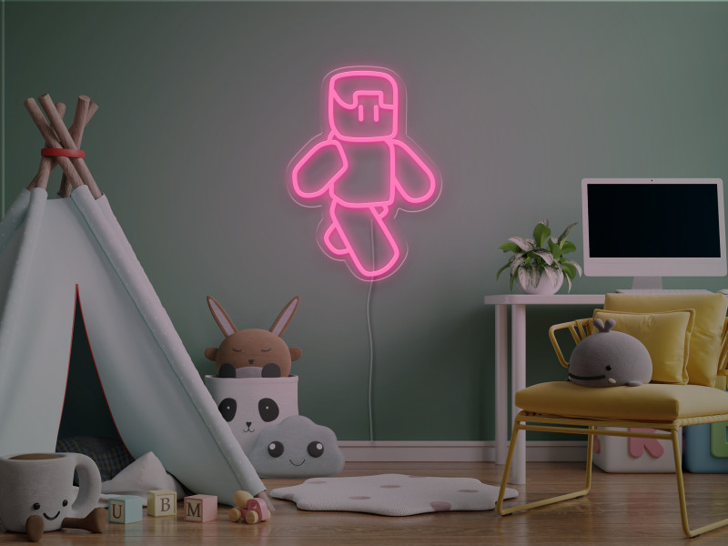 Steve Minecraft-Insegna Neon LED